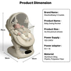 StarAndDaisy Smart Baby Rocker & Swing with Canopy for Babies 0–12 Months – White