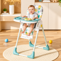 R for Rabbit Marshmallow Lite Baby High Chair with 6-Level Height Adjustment, 3 Recline Modes & 5-Point Safety Harness – Aqua Pine | 0 Months to 5 Years