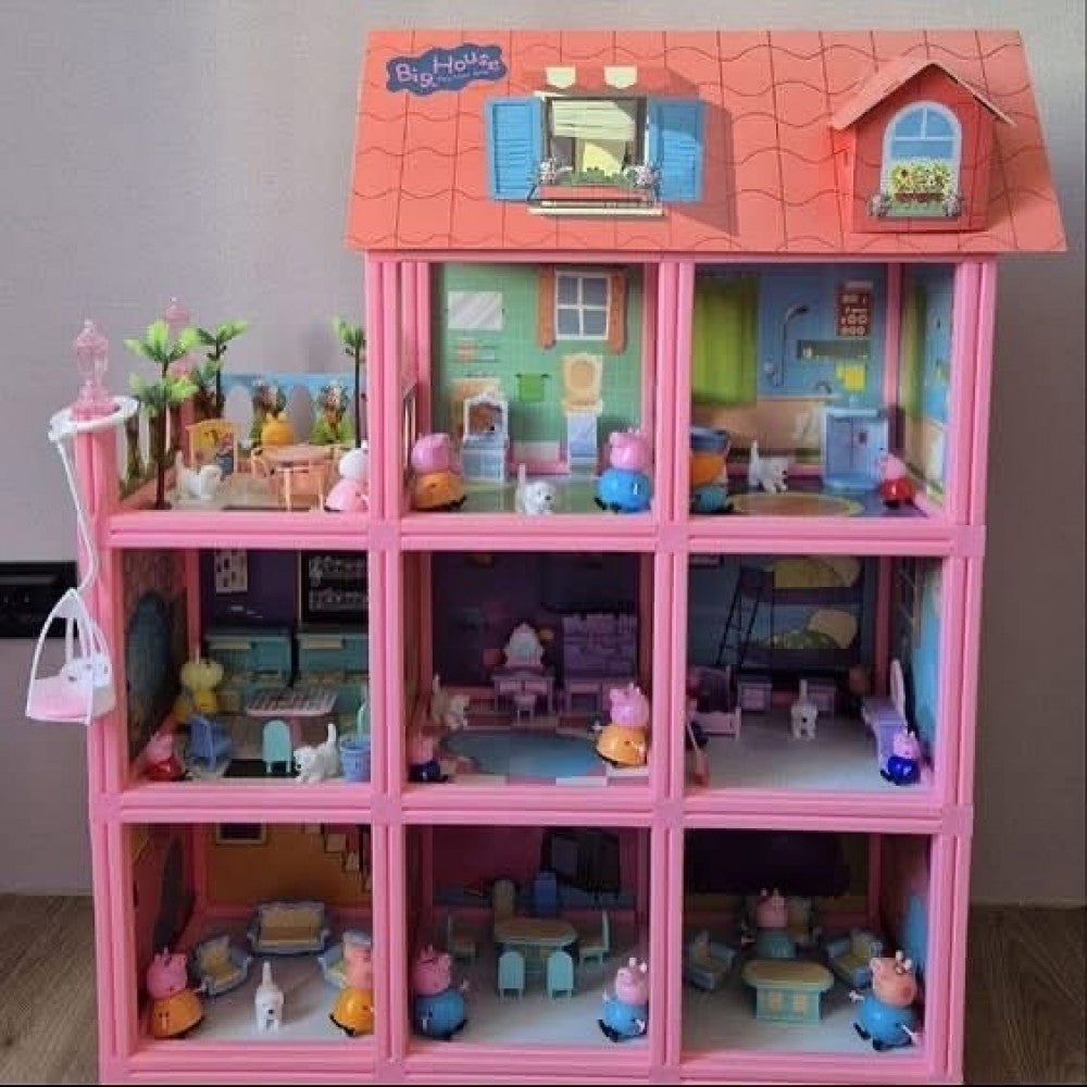Rainbow Toys Deluxe Big Doll House Playhouse with Furniture & Accessories