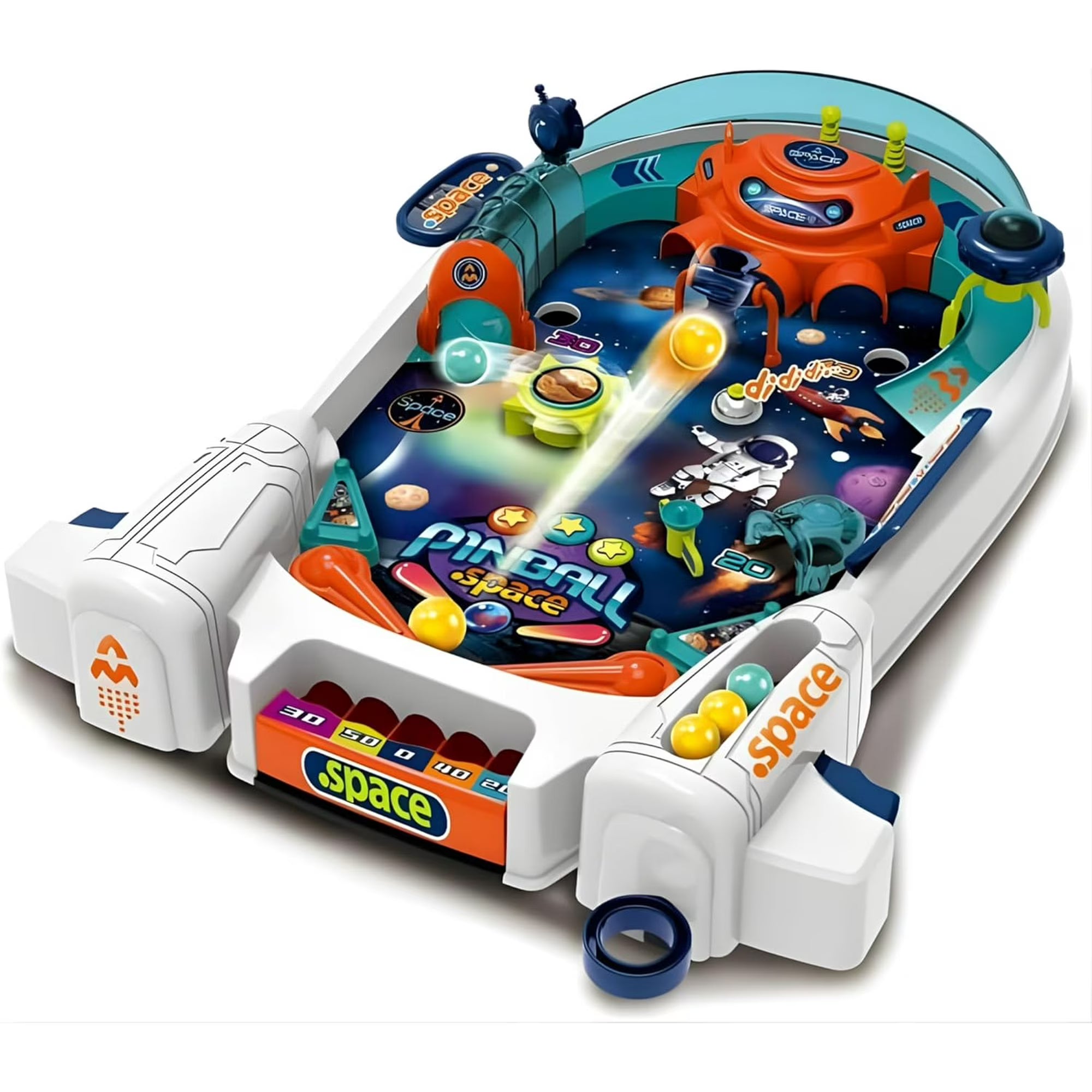 Space Pinball Game for Kids – Space-Themed Pinball Board Game, 2–4 Players, Ages 3+