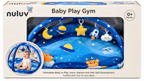 Nuluv Baby Play Gym | Soft Activity & Play Mat with Hanging Toys | 0+ Months