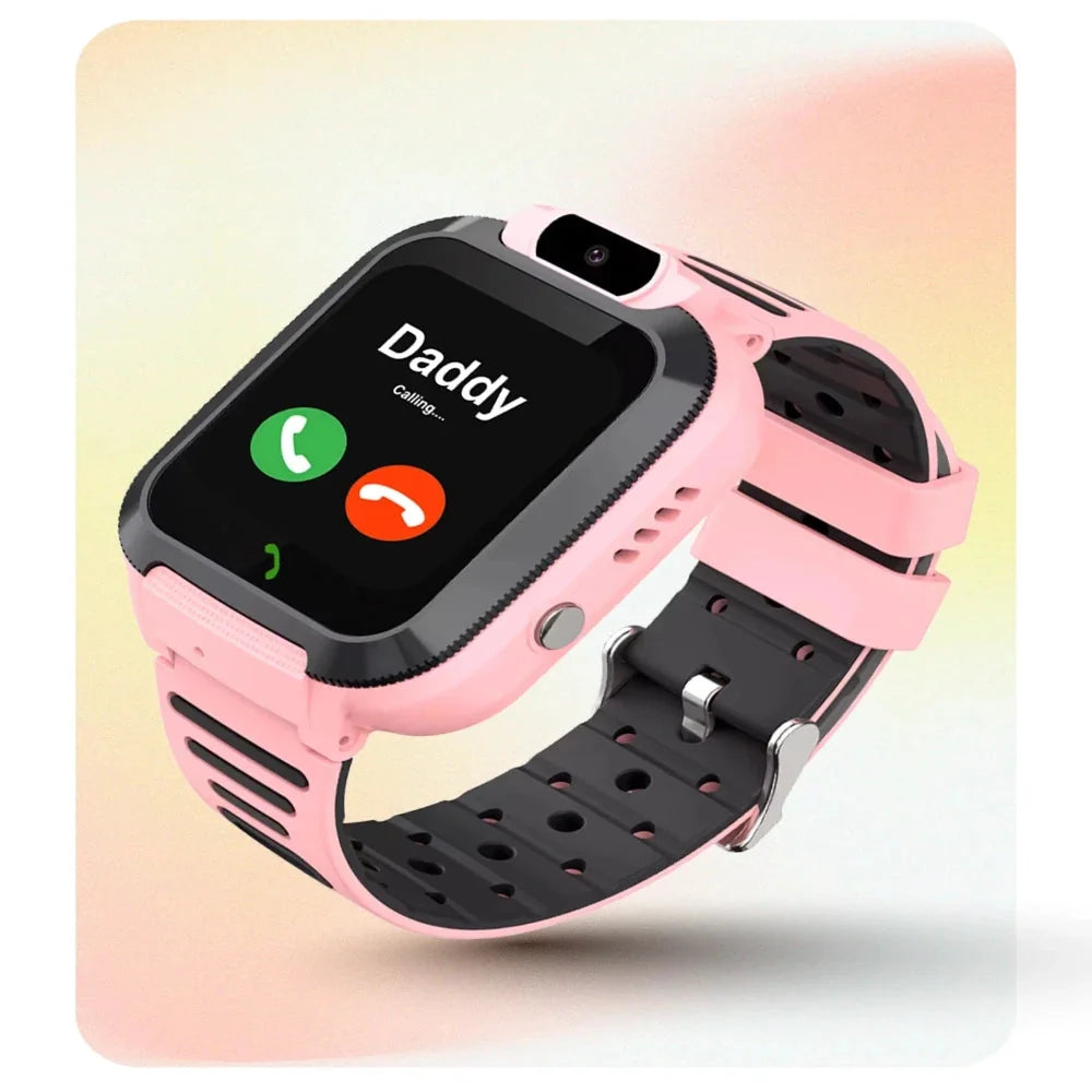 SPIKY BASILISK Kids Smartwatch with Voice Calling, LBS Location Tracking, HD Camera Pink