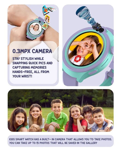 Spiky Cacus 4g Video & Voice Calling Smartwatch with GPS  - Purple