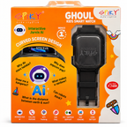 Spiky Ghoul Kids Smartwatch | AI, GPS Tracking & Video Calling Black