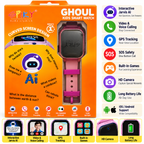Spiky Ghoul Kids Smartwatch | AI, GPS Tracking & Video Calling Pink
