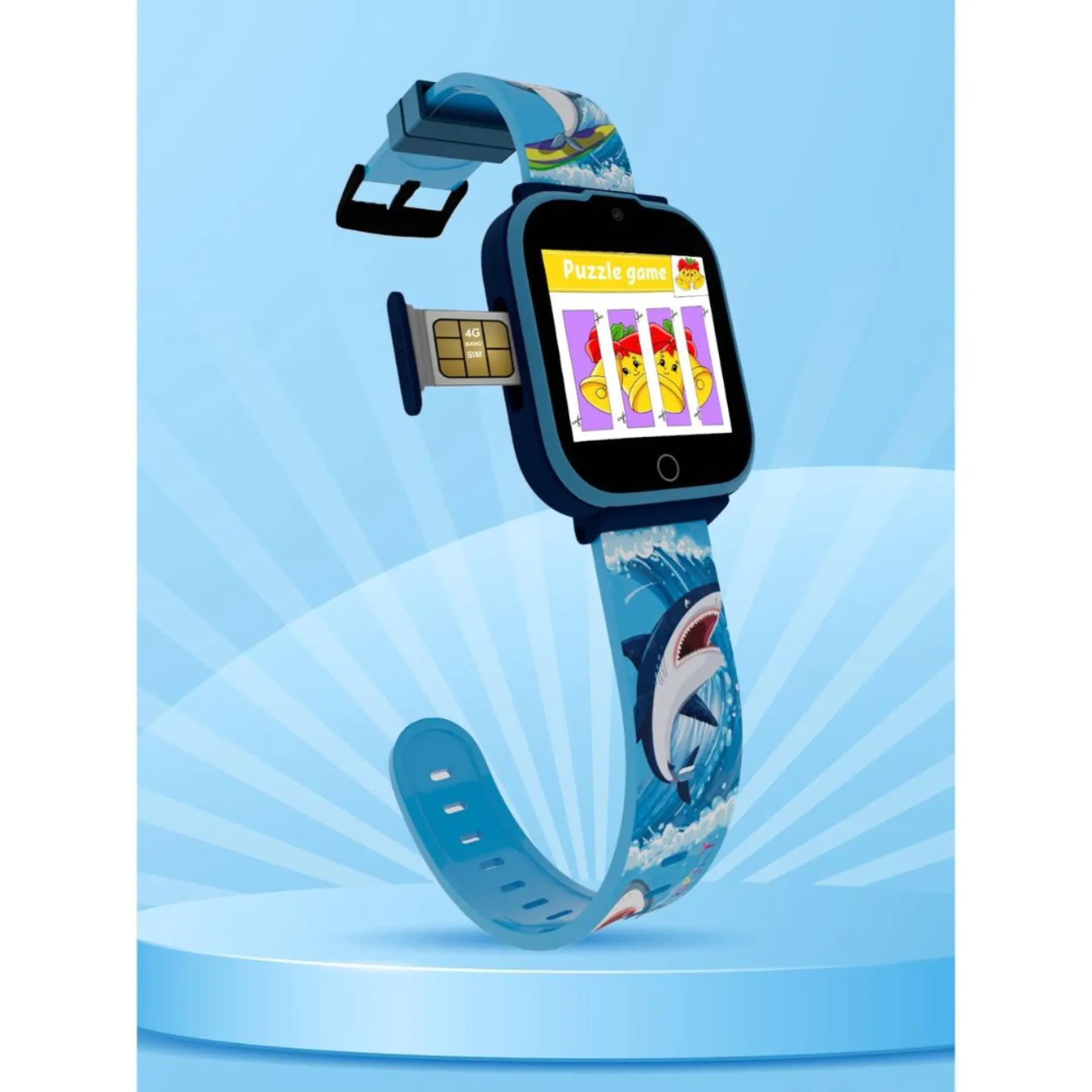 Spiky Cyclops 4g Waterproof Kids Smartwatch Blue