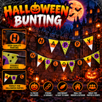 Halloween Happy Halloween Bunting – 14-Piece Party Decoration