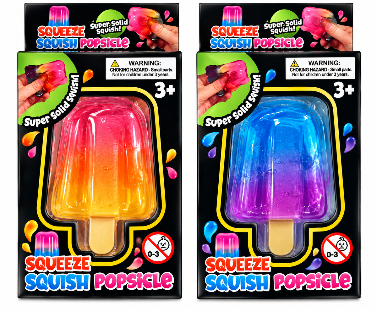 Squeeze Squish Popsicle Super Soild Squishy Toy – 1 Piece Assorted Color