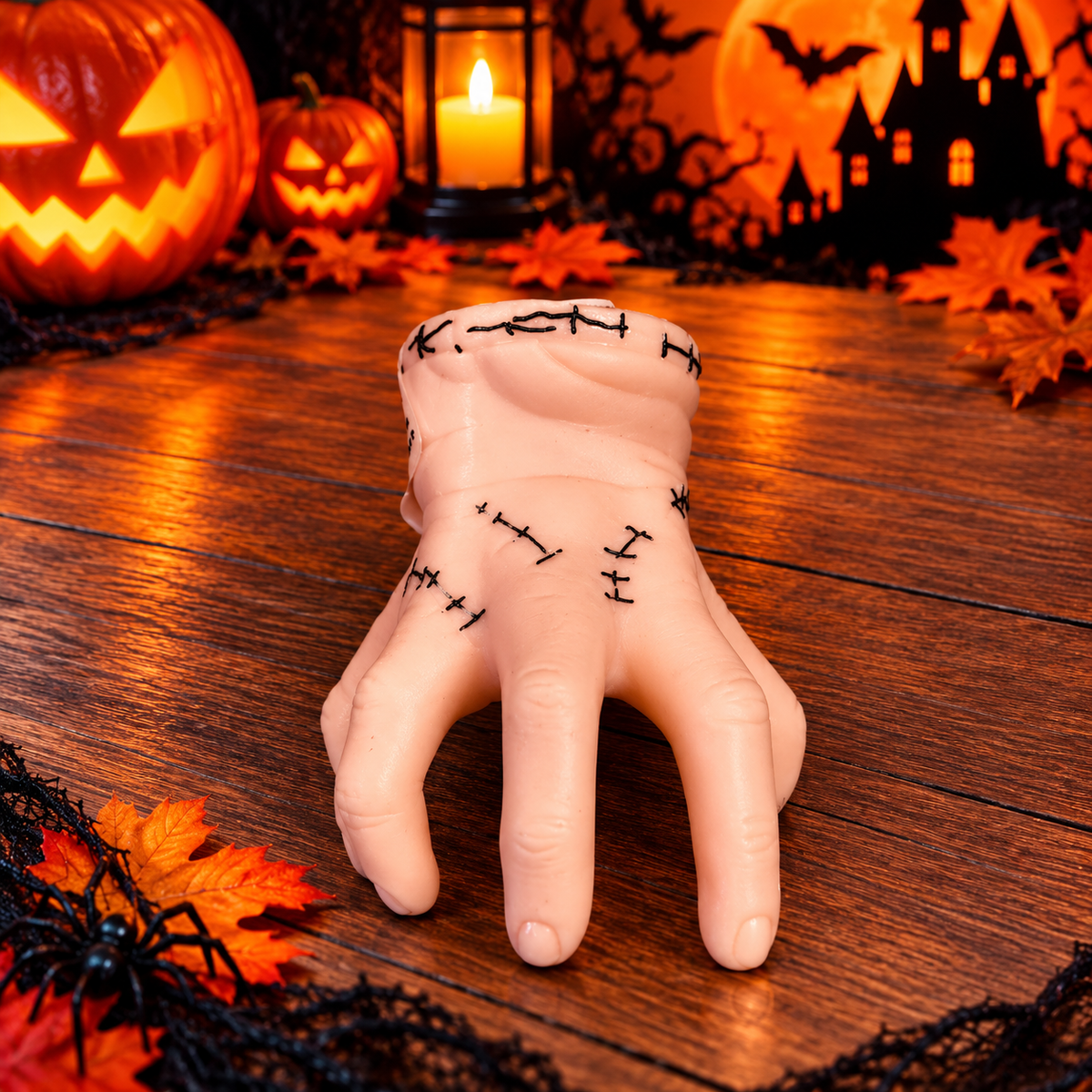 Halloween Creepy Stitched Hand Prop | Scary Fake Hand Decoration for Horror Parties & Haunted Houses