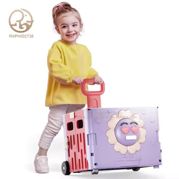 Rainbow Toys Folding Storage Handcart Shopping Cart