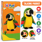 Bigfun Toys Talking Parrot Toy | Interactive Talking & Voice Repeating Parrot Soft Toy for Kids