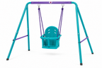 Plum Products Metal 2-in-1 Swing Set for Kids 1–10 Years – Adjustable Height, Baby Safety Seat & Steel Frame