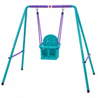 Plum Products Metal 2-in-1 Swing Set for Kids 1–10 Years – Adjustable Height, Baby Safety Seat & Steel Frame