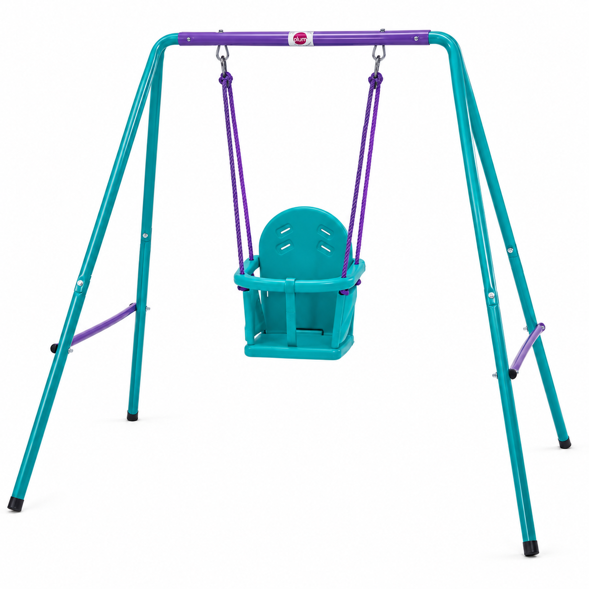 Plum Products Metal 2-in-1 Swing Set for Kids 1–10 Years – Adjustable Height, Baby Safety Seat & Steel Frame