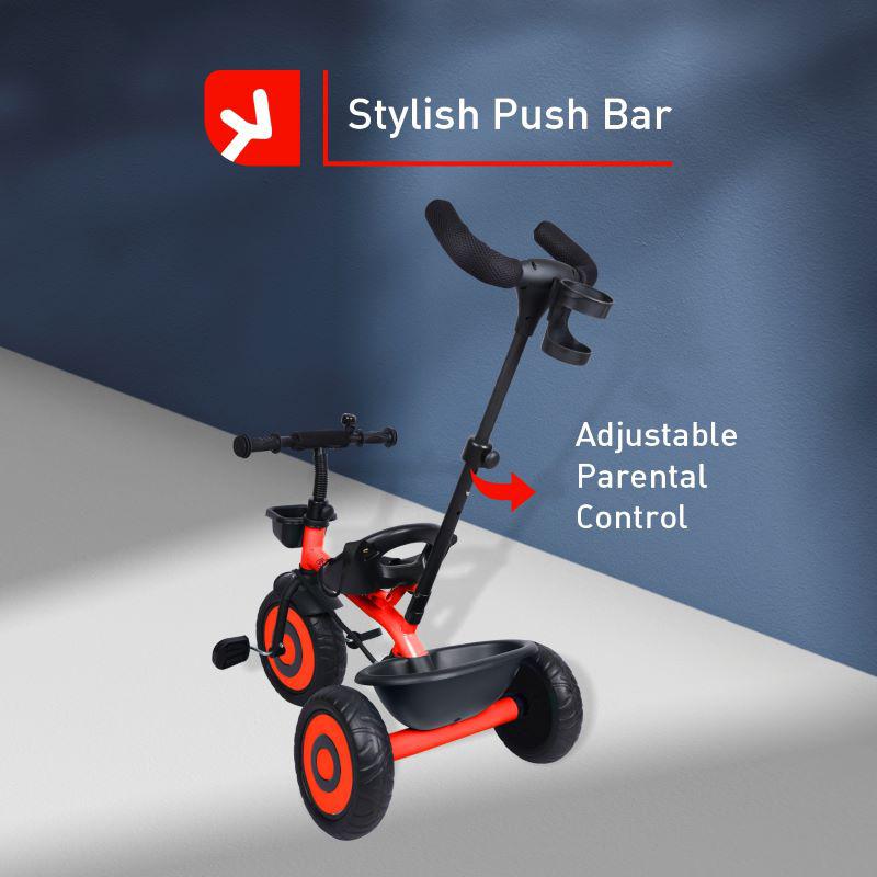 R For Rabbit Tiny Toes T20 Ace Tricycle For Kids With Adjustable Parental Control Red