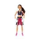 Mattel Barbie Made to Move Doll & Accessories, Brunette Boxer Wearing Removable Uniform with Boxing Gloves, 22 Bendable Joints