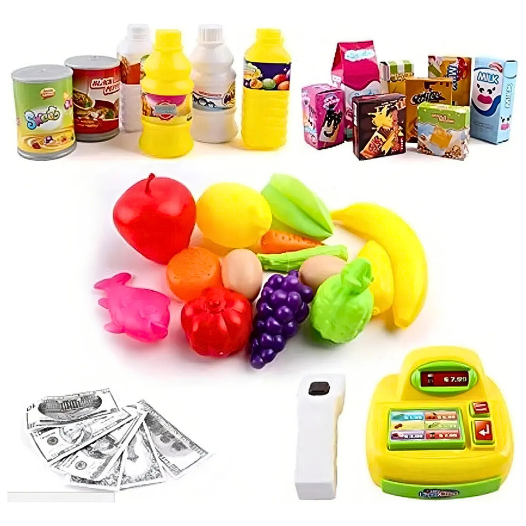 Mini Super Store Shop Counter Play Set â€“ 40+ Accessories (3+ Years)