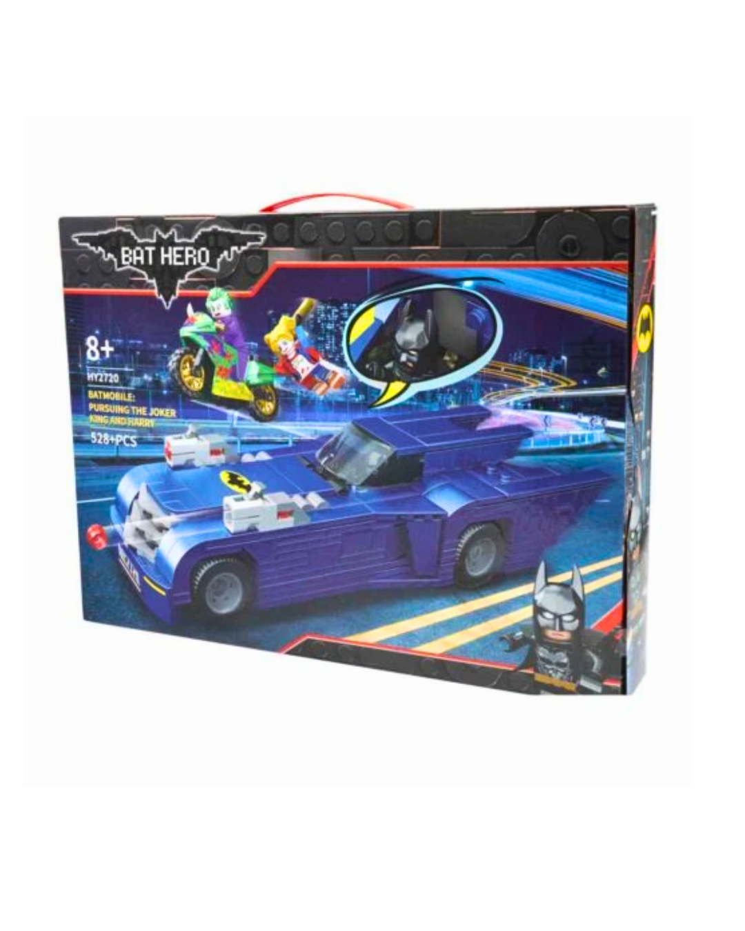 Bat Hero Super Car Building Blocks Set 528+ PCS Construction Toy Creative DIY Brick Set for Kids 8+ Years