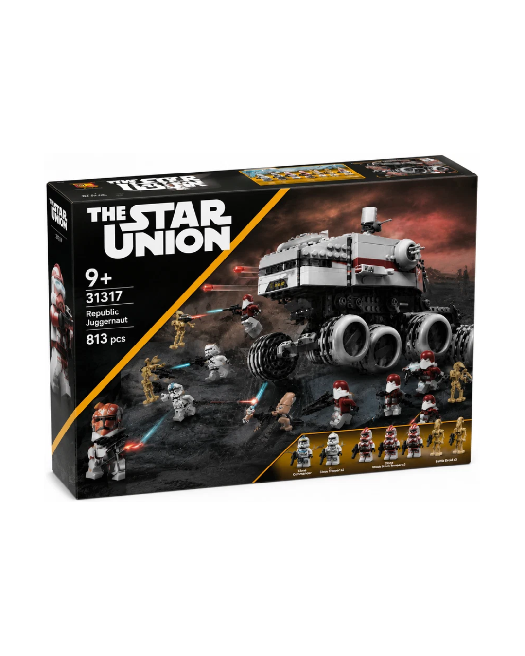 he Star Union Republic Juggernaut Building Blocks Set 813 Pieces Military Transport Vehicle Construction Toy Compatible Building Bricks