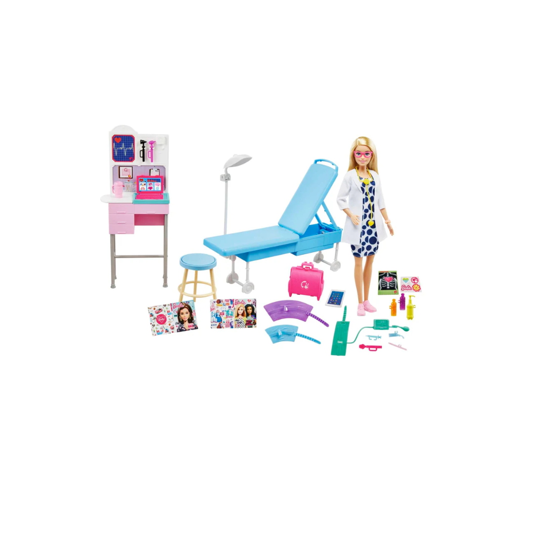 Mattel Barbie Medical Doctor Doll with Doctor Accessories Playset for Kids Ages 3+