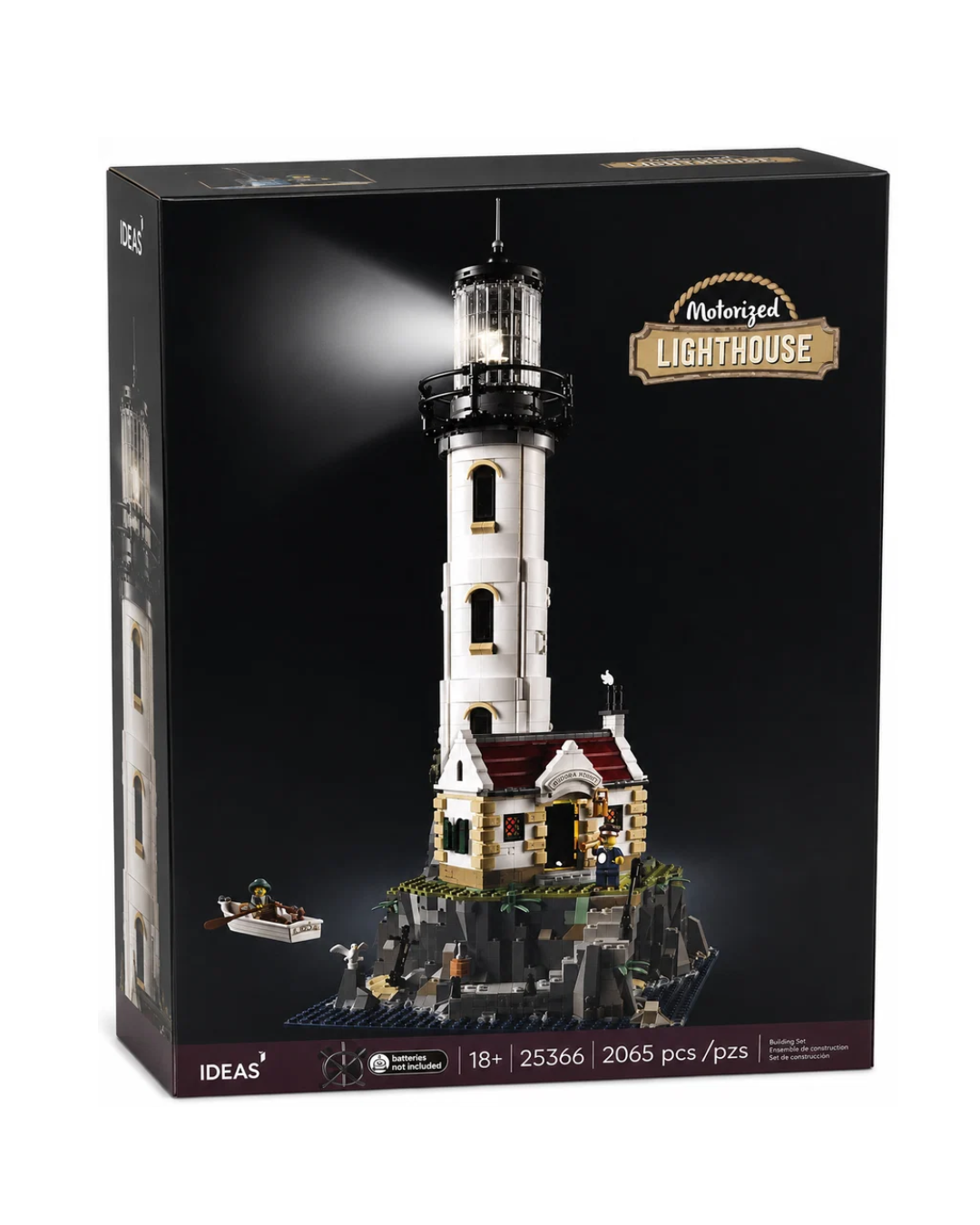 Motorized Lighthouse Building Blocks Set 2065 Pieces Rotating Light Tower Construction Toy Compatible Building Bricks