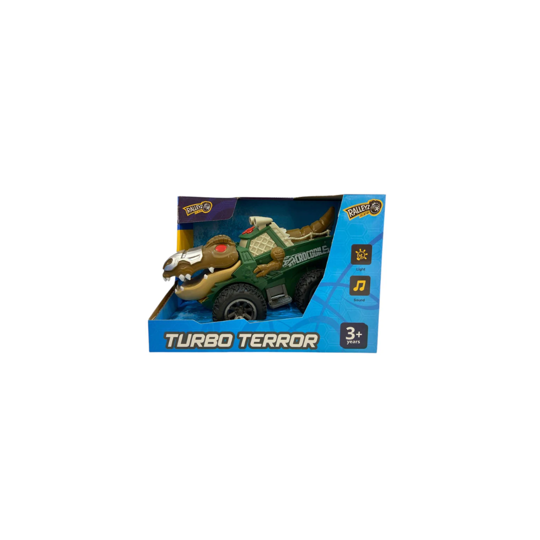 Ralleyz Turbo Terror Bulldog Friction Dog Car Green