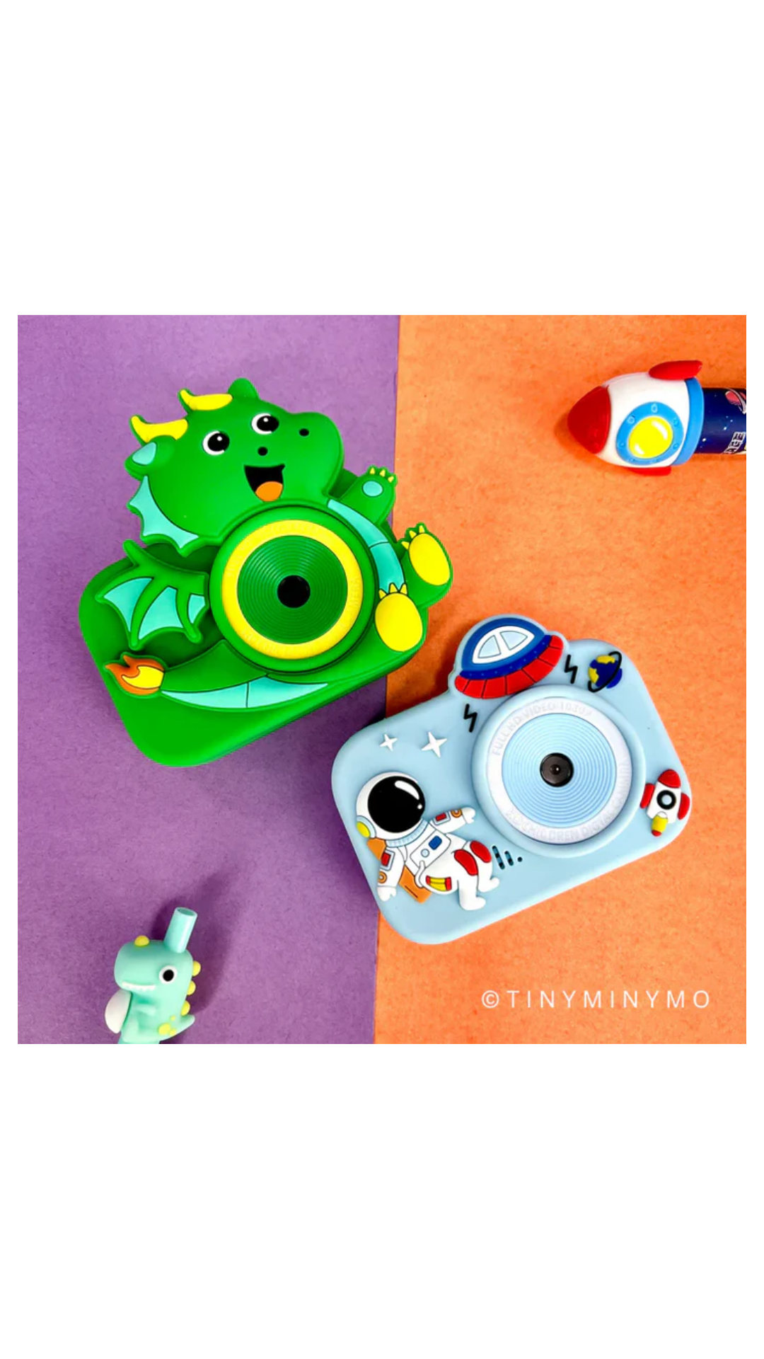 Rainbow Toys Electronic Camera for Kids with Selfie Camera Multicolor
