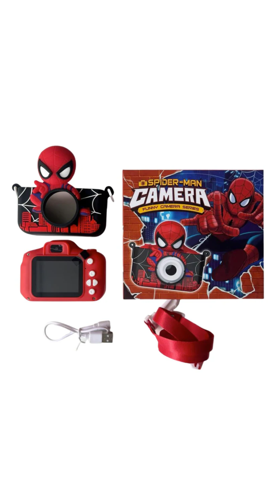 Rainbow Toys Spiderman-Themed Electronic Camera for Kids with Selfie Camera