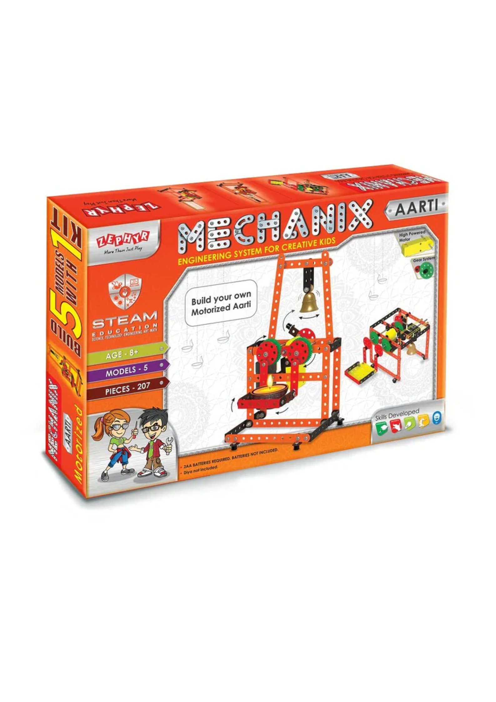 Zephyr Mechanix Aarti STEM Educational Toy, Building and Construction Set