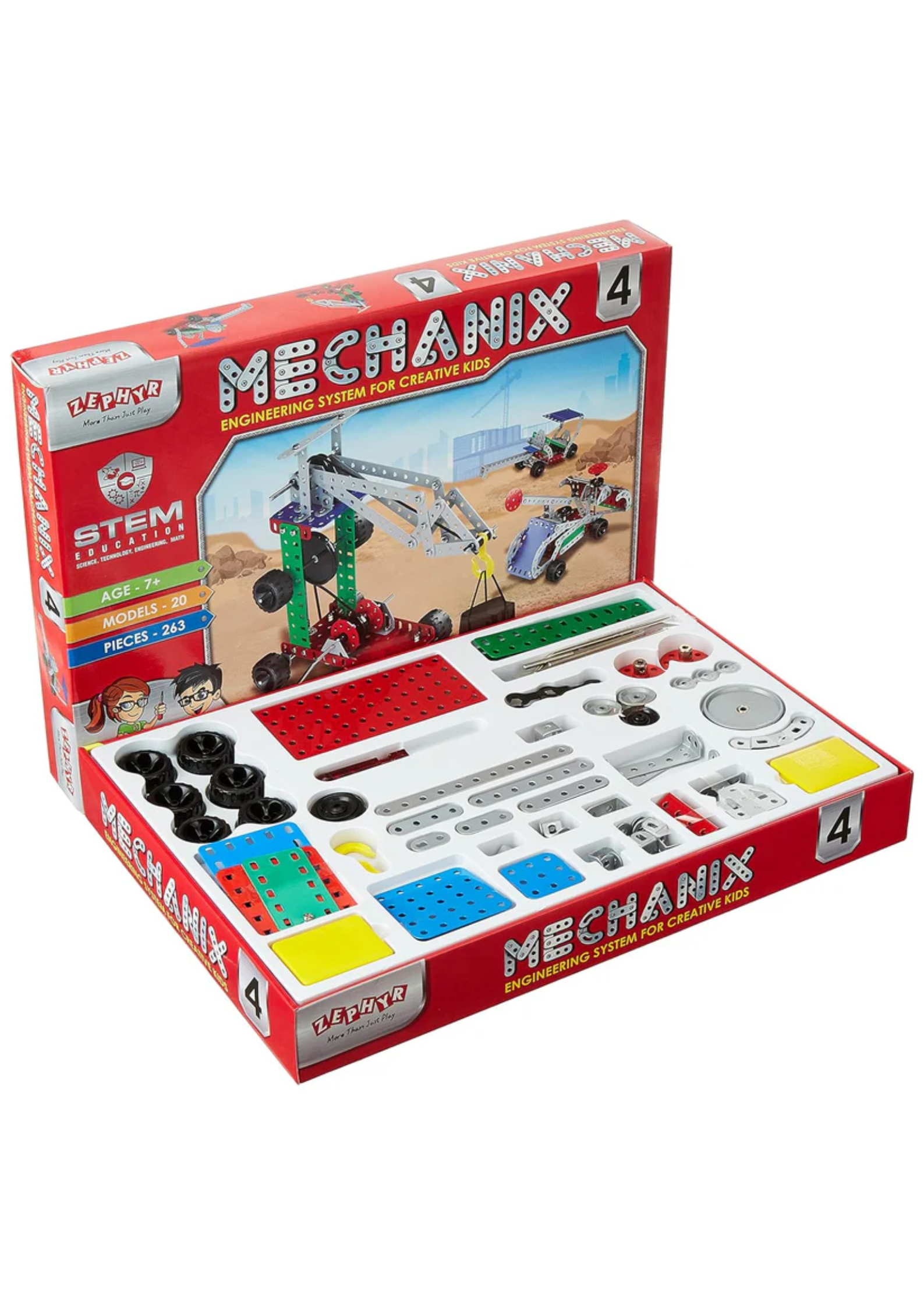 Zephyr Mechanix-4, DIY STEM Toy, Building and Construction Set