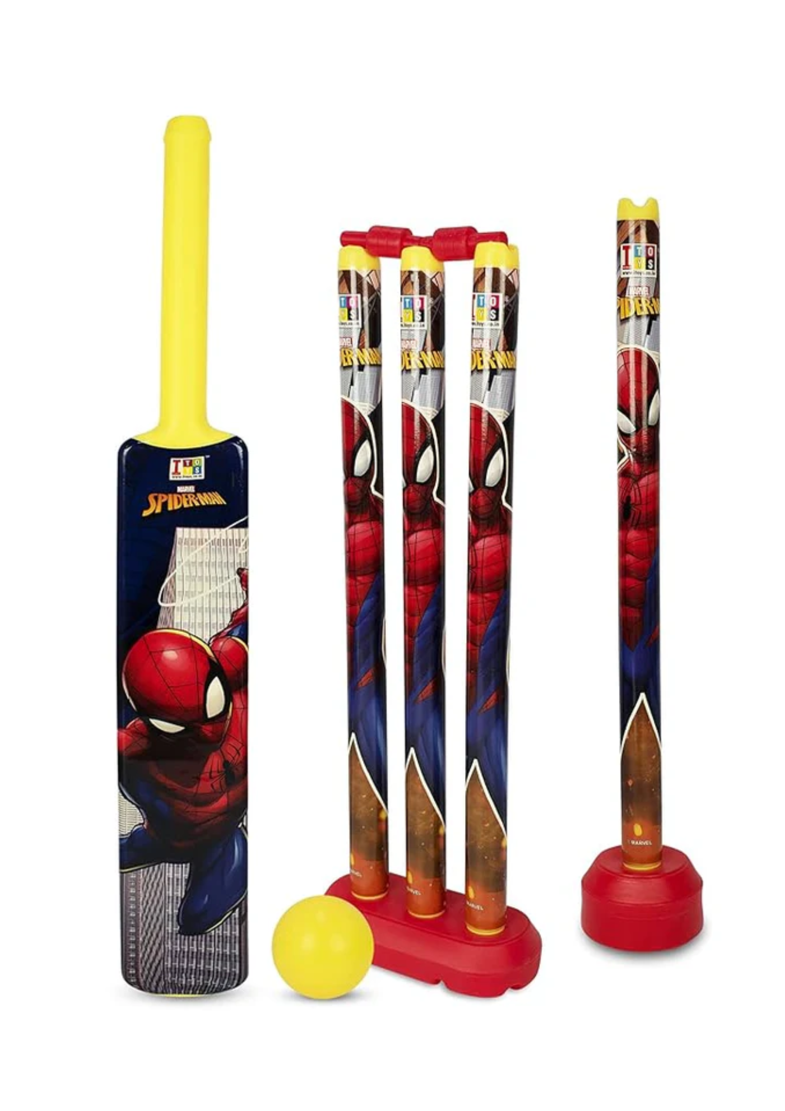 Itoys Marvel Spiderman 20-20 Cricket Set for Kids Bat & Ball Set