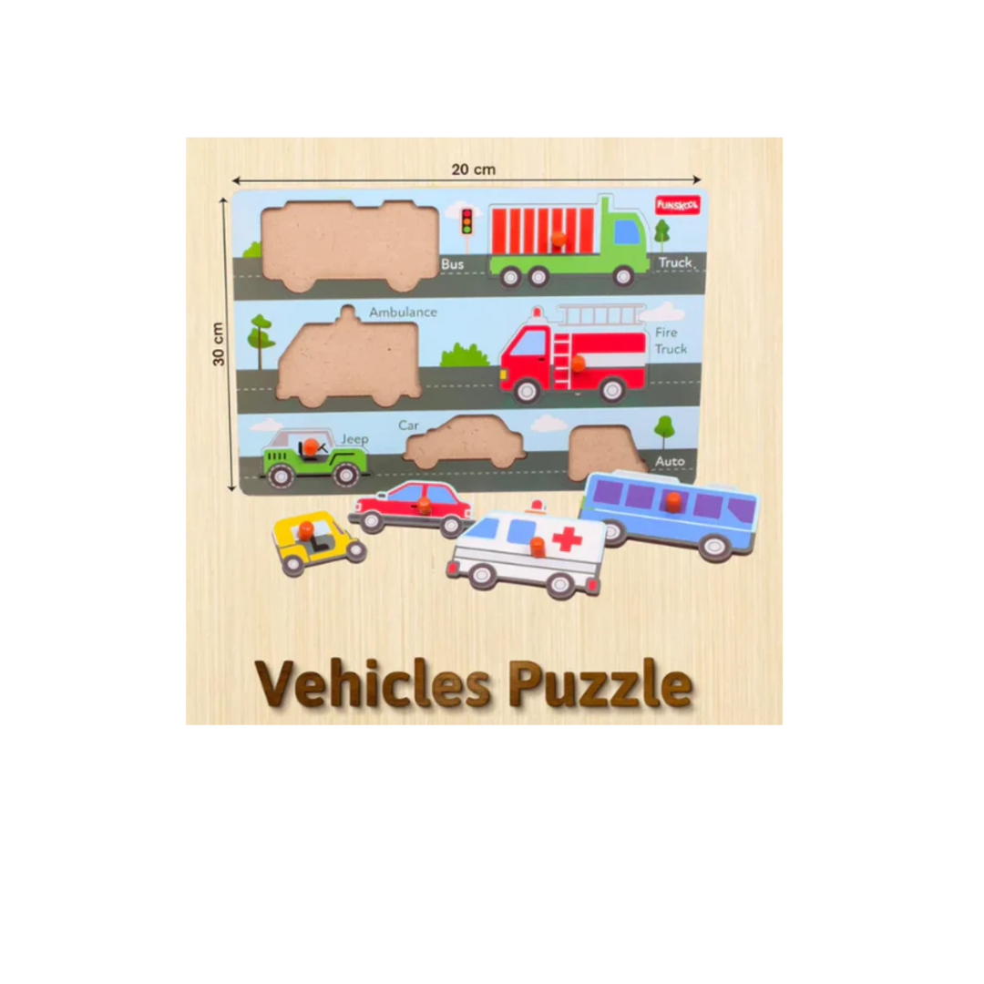 Funskool Wooden Puzzle Vechile