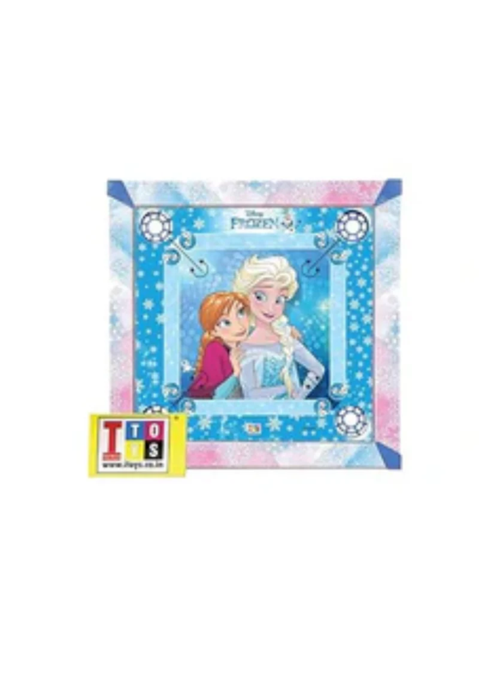Itoys Disney Frozen Carrom Board Set 1 Striker and 26 Coins for Kids