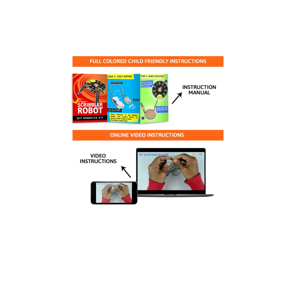 Be Cre8v Scribbler Bot DIY Educational Activity Toy