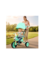 Tiny Toes Karizma - Luxury 3-in-1 Smart Tricycle with Music & Canopy Green Cream