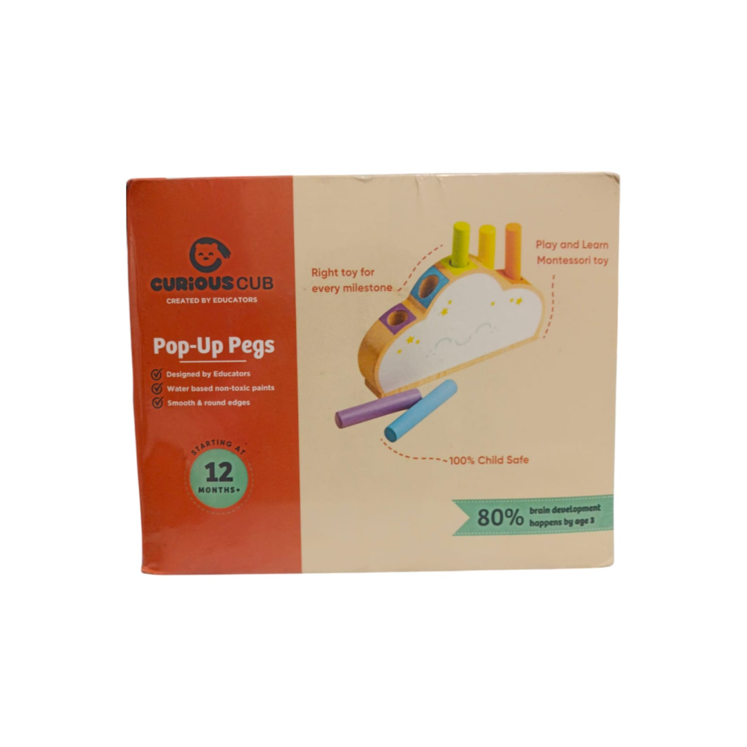 Curious Cub Wooden Pop up Pegs