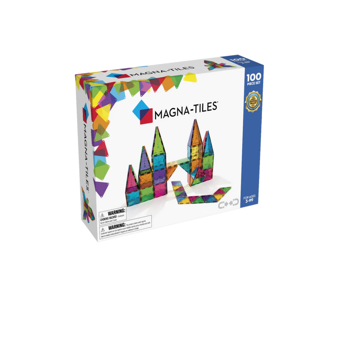 Toycra Magna Tiles Clear Colors 100 Piece Set