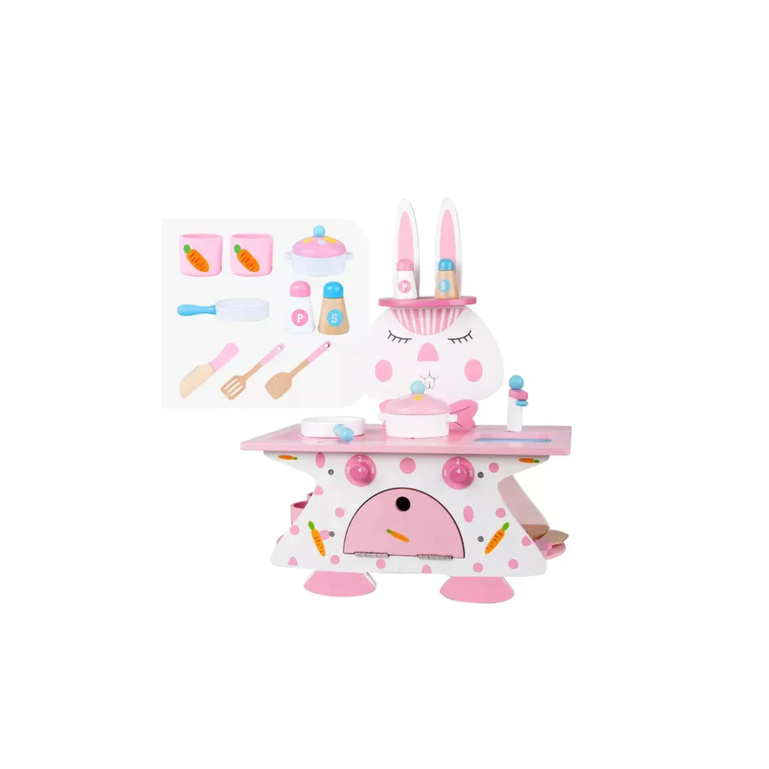 Rainbow Toys Wooden Rabbit Kitchen Set