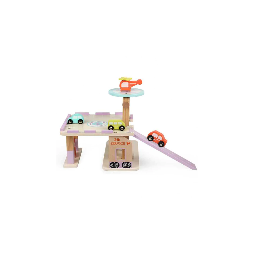 Rainbow Toys Wooden Parking Lot