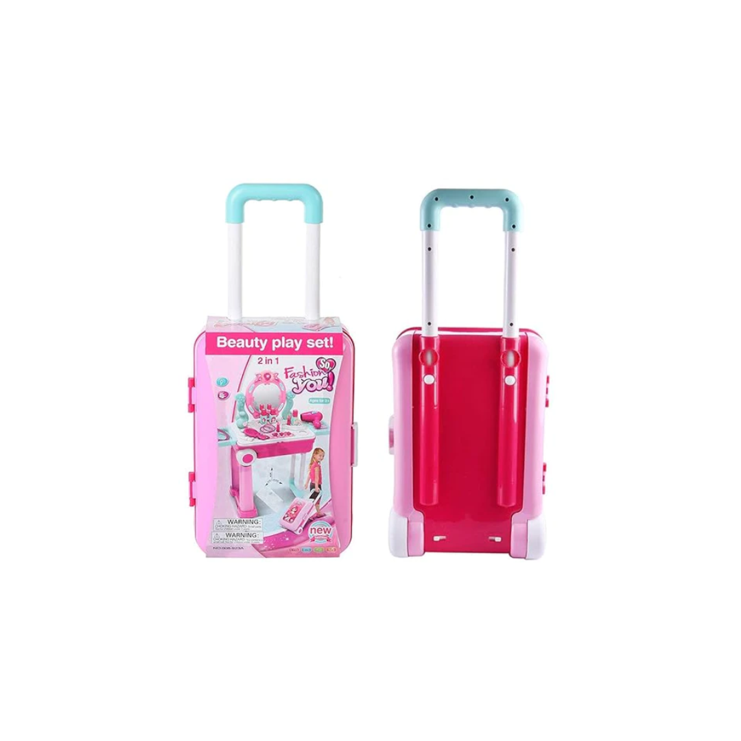 Rainbow Toys Trolley Case Beauty Set for Girls, Makeup Set