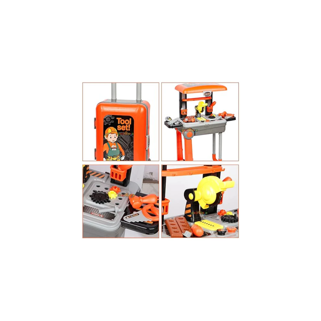 Rainbow Toys  Tool Kit for Kids Pretend to Play 2in1 Construction Tool Set