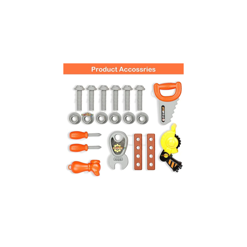 Rainbow Toys  Tool Kit for Kids Pretend to Play 2in1 Construction Tool Set