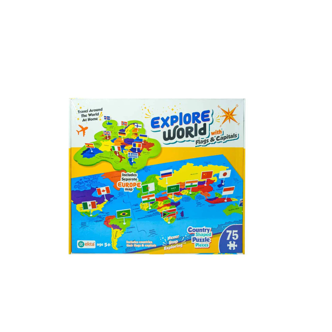Ekta Explore World with Flags & Capitals