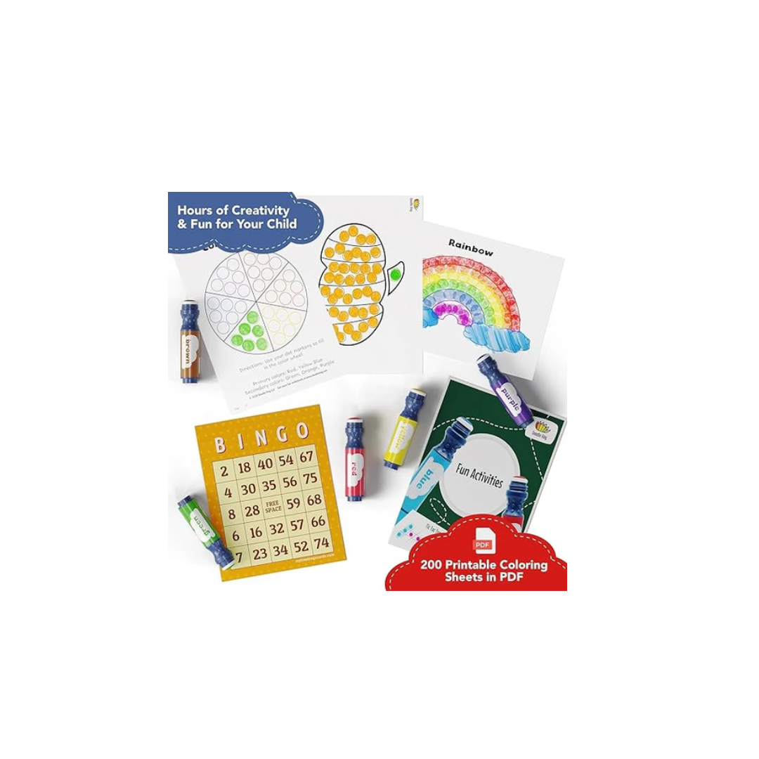 Doodle Hog Dab And Dots  Washable Markers 8Pcs Painting