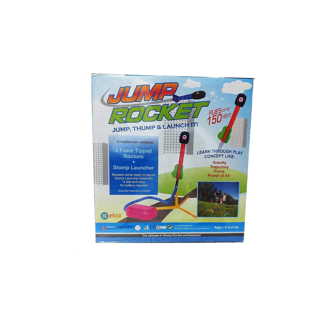 Ekta Jump Rocket Stomp Launcher and 3 Foam Tipped Rockets