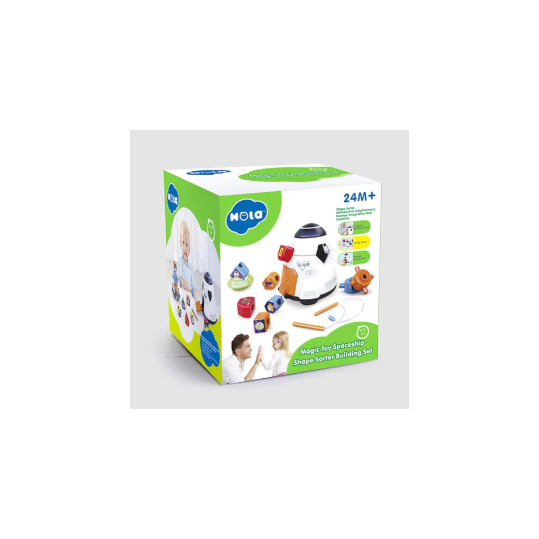 Hola Magic Toy Spaceship Shape Sorter Building Set