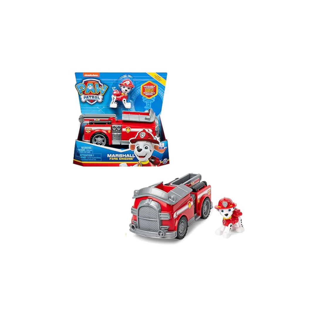 Win Magic Paw Patrol Marshall Fire Engine Vehicle with Collectible Figure