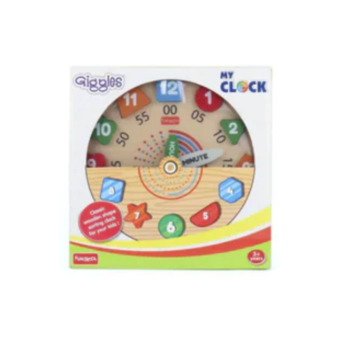 Funskool Giggles Wooden Shape Sorter My Clock Toy