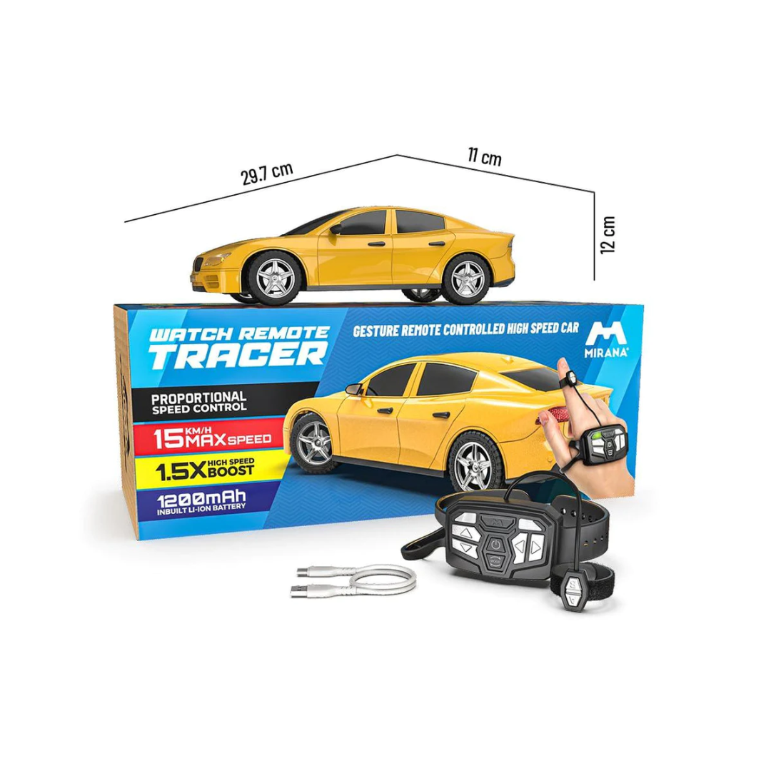 Mirana Watch Remote Tracer Car Yellow