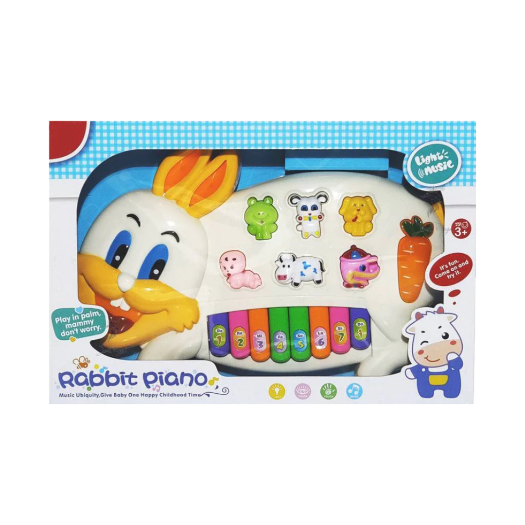 Rainbow Toys Musical Rabbit Piano with Flashing Light & Sound